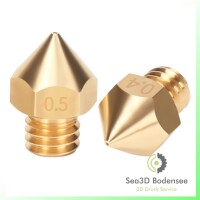 5 Stück MK8 Creality & Tronxy Düse breiter Kopf 0,4mm 3D Drucker Nozzle 1,75mm MK8 Ender
