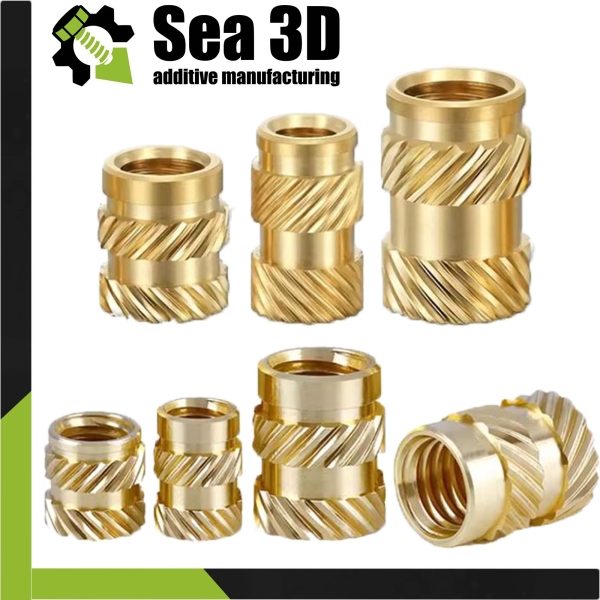 100 Stück Gewindeeinsatz M4 5mm Rändelmutter - Einpressmutter (Heat Set Insert)