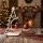 2 Stück Tannenbaum aus Holz Adventsdeko mit gravierter Christbaumkugel Weihnachtsdeko