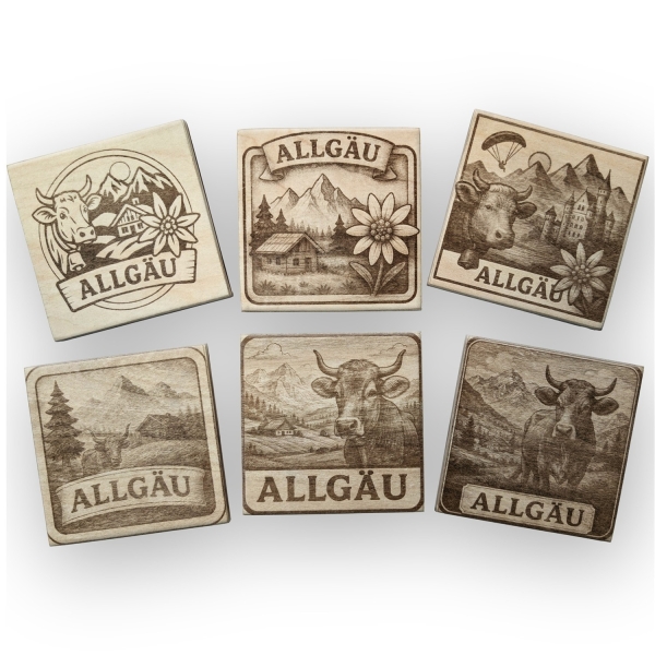 6er Set: Holz, imprägniert